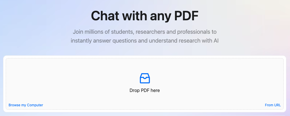 ChatPDF's AI tool for content marketers