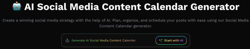 Taskade's AI-powered social media content calendar generator